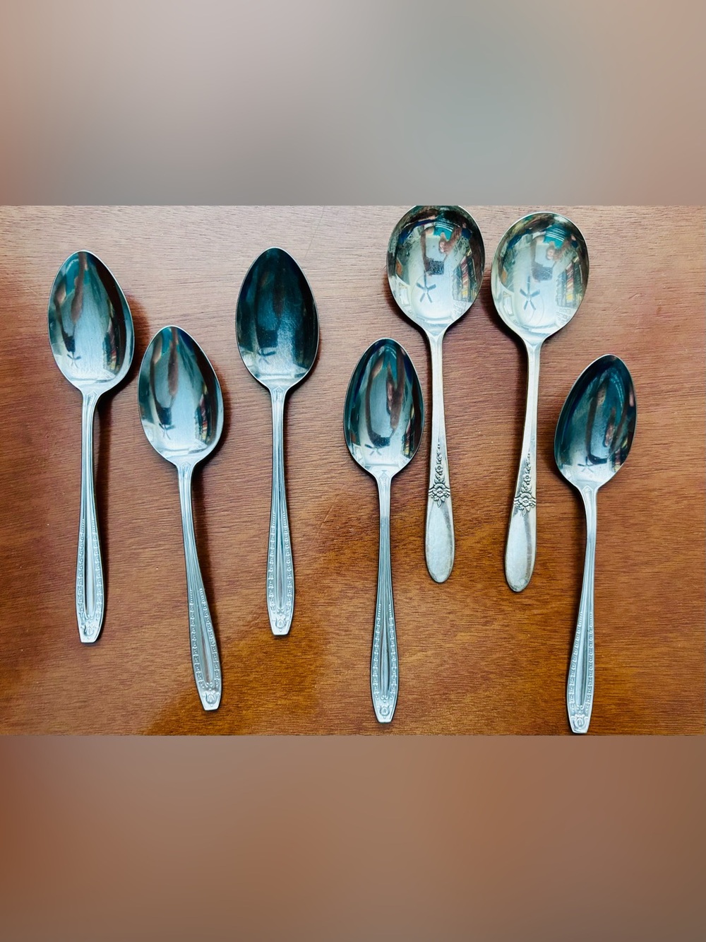 Classic VTG Stainless Steel Silver Spoons - lot of 7